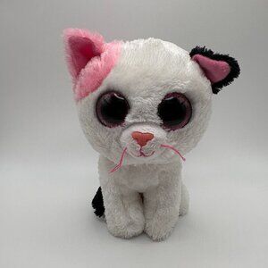 Muffin TY Beanie Boos Cat 2014 Plush Stuffie Cat White Black Pink (SKU: 611TO)
